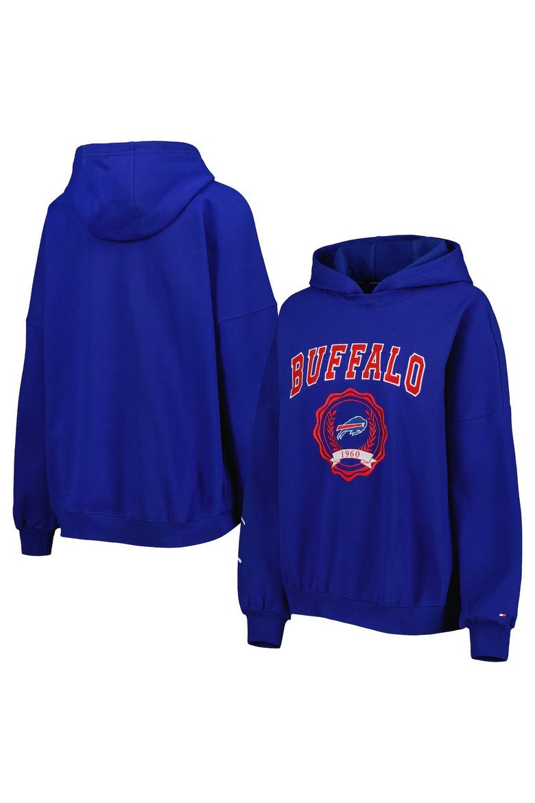 Women's Tommy Hilfiger Royal Buffalo Bills Becca Drop Shoulder Pullover Hoodie, Main, color, Royal