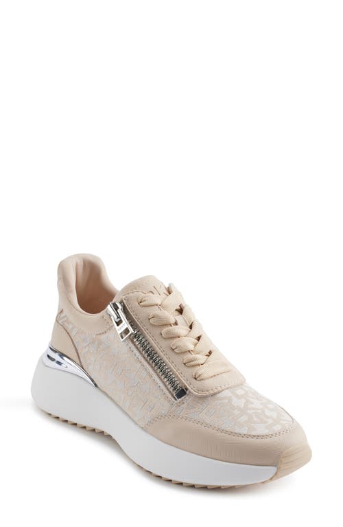 Shop Dkny Zacata Platform Wedge Sneaker In Hemp