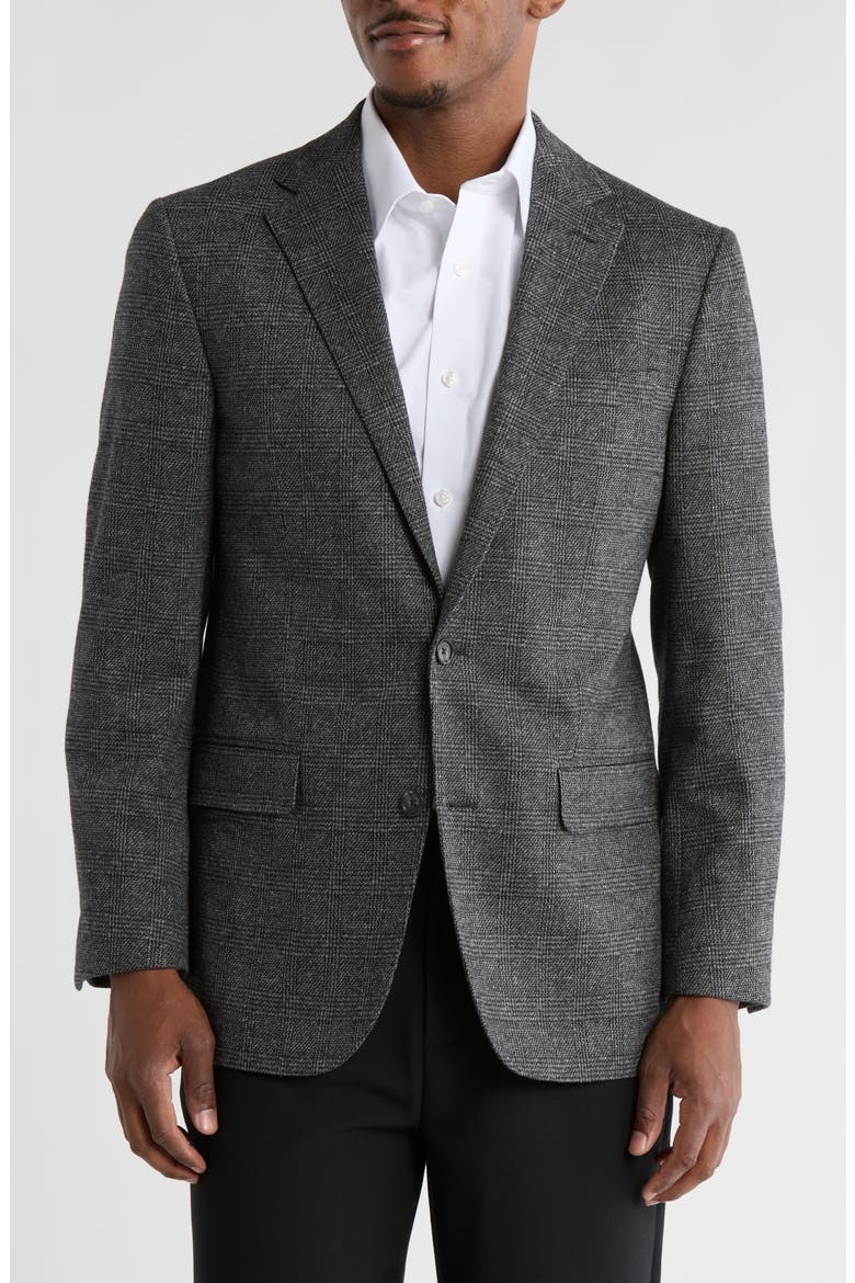 Plaid Cotton Blend Sport Coat, Main, color, GREYCHECK