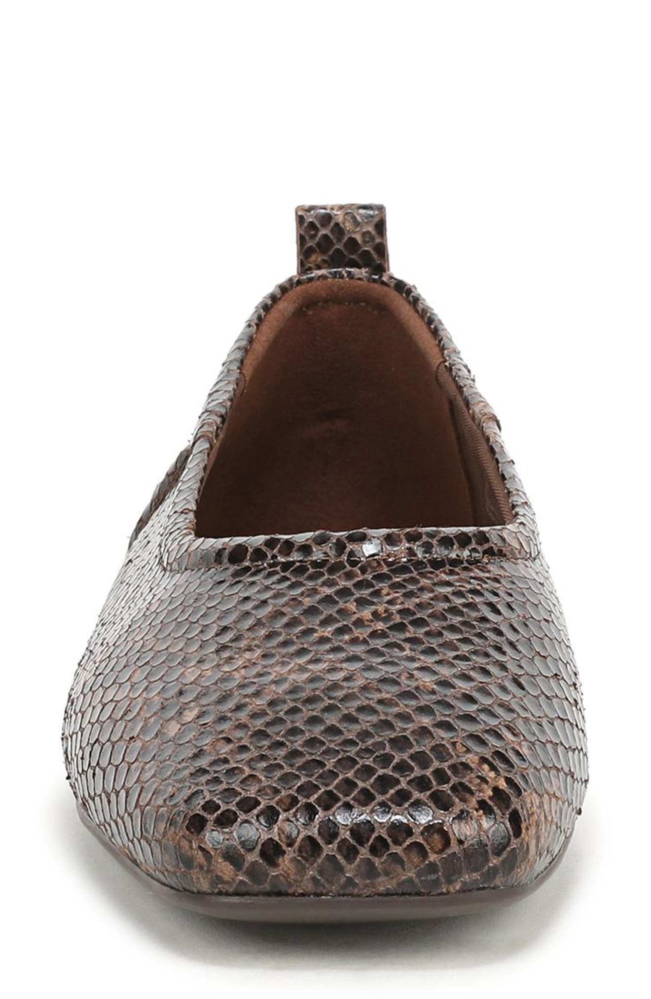 Dream Croc Embossed Leather Flat, Alternate, color, BROWN MULTI LEATHER