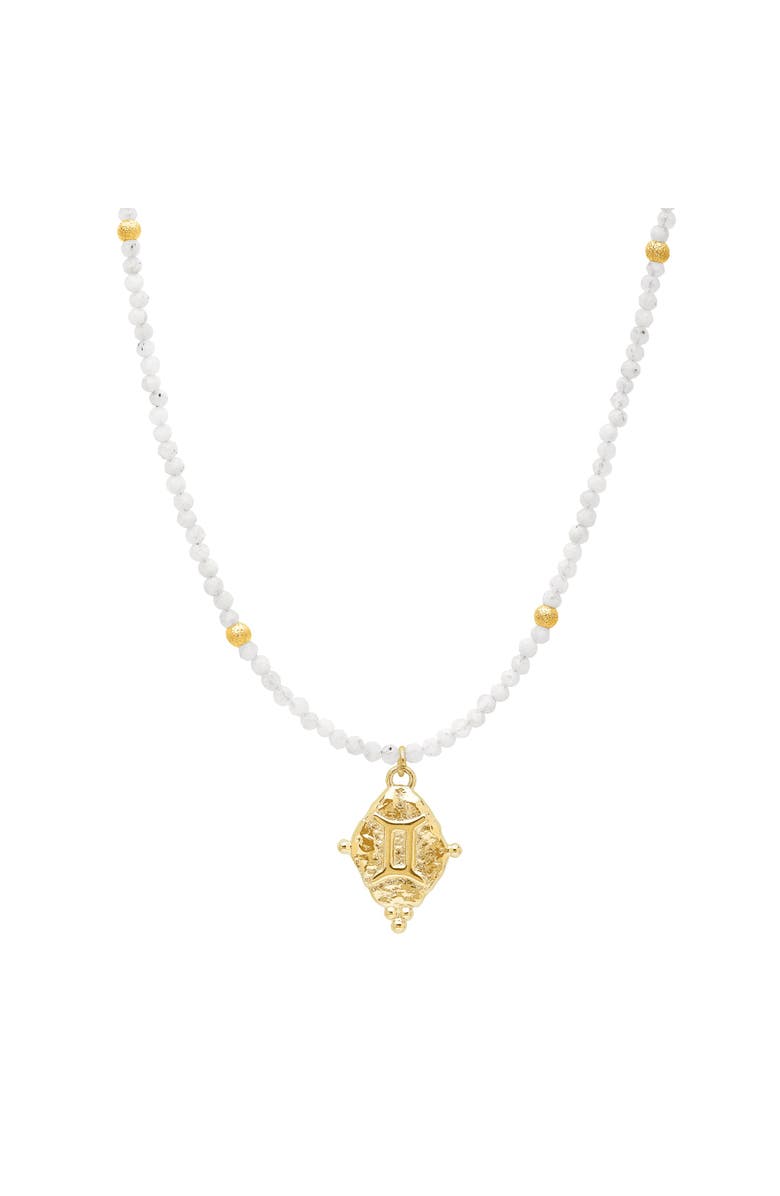 Seven Saints Gemini Zodiac Choker Necklace, Main, color, Gold