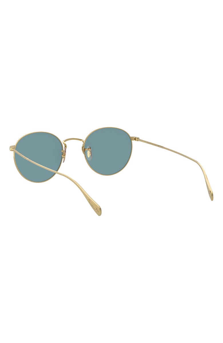 Oliver Peoples Coleridge Sun 50mm Tinted Round Sunglasses, Alternate, color, Gold