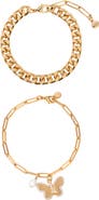 Ettika Set of 2 Chain Bracelets