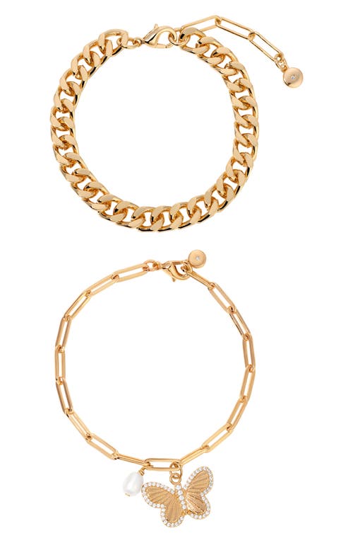 Ettika Set Of 2 Chain Bracelets In Gold