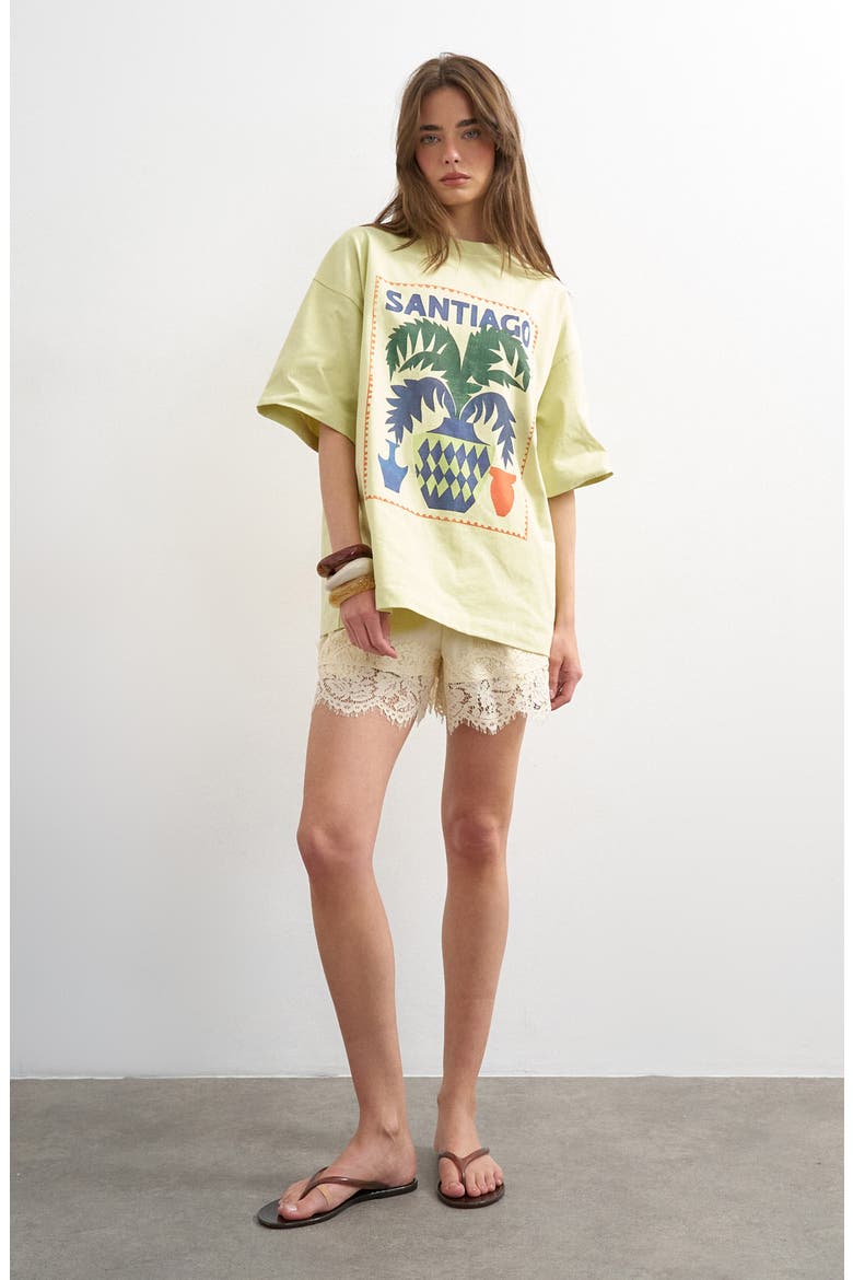 Santiago Oversize Graphic T-Shirt, Alternate, color, LIGHT GREEN