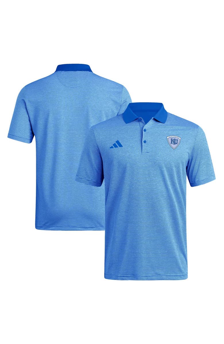 adidas Men's adidas Blue Kansas Jayhawks Ultimate 365 Polo, Main, color, 