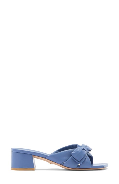 Stuart Weitzman Sofia Bow Sandal In Blue Steel
