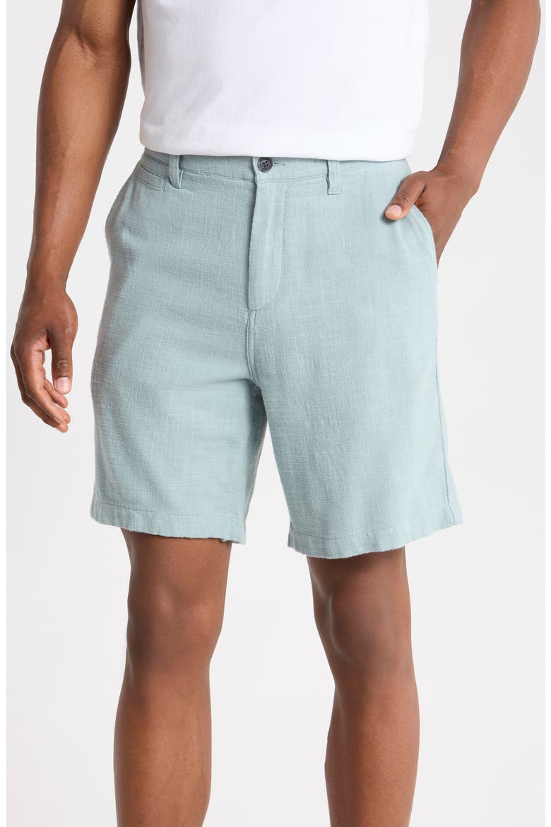 Johnny Cotton Shorts, Main, color, LIGHT BLUE HEATHER