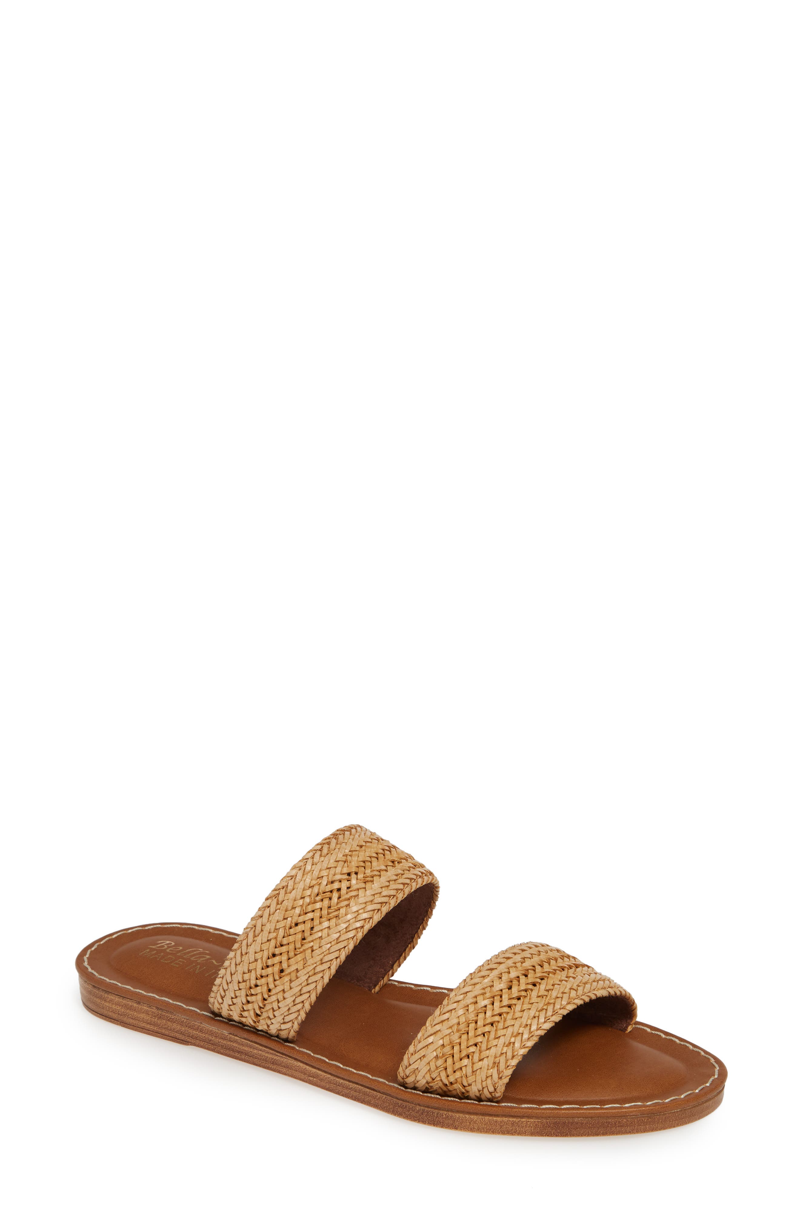 Two-Strap Slide Sandal, Main, color, NATURAL WOVEN