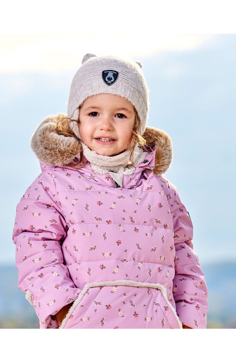 Deux par Deux Baby Unisex Knit Hat With Ears Off White, Alternate, color,