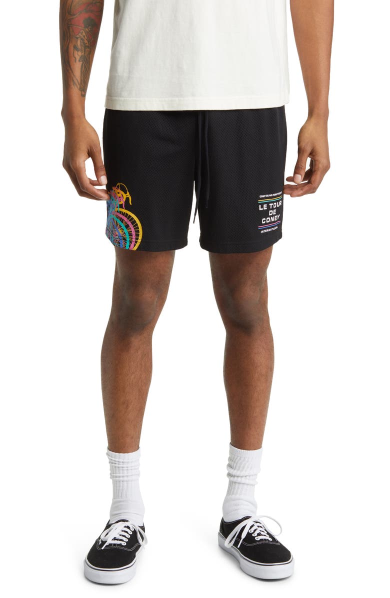 CONEY ISLAND PICNIC Tour de Coney Mesh Shorts, Main, color,