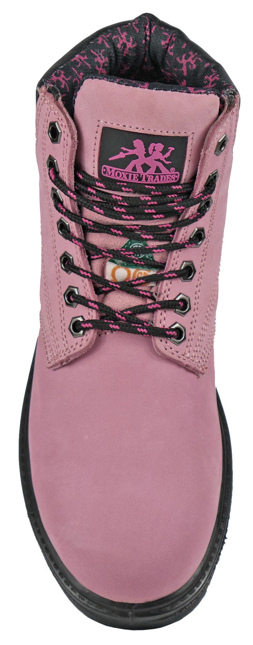 Moxie Trades Moxie Alice 6" Pink Steel Toe Work Boot, Alternate, color, Pink