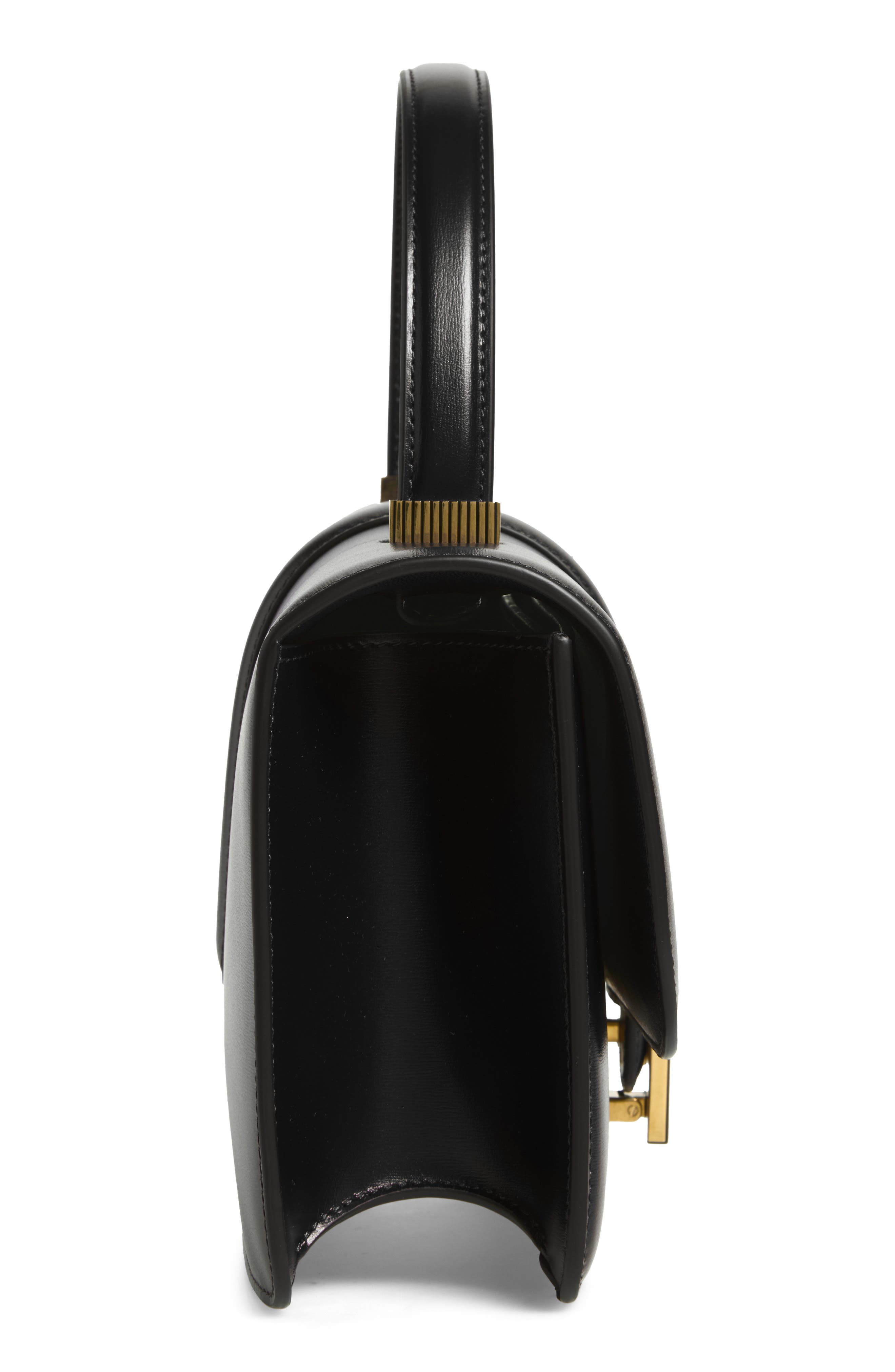 Blake Leather Top Handle Bag, Alternate, color, BLACK