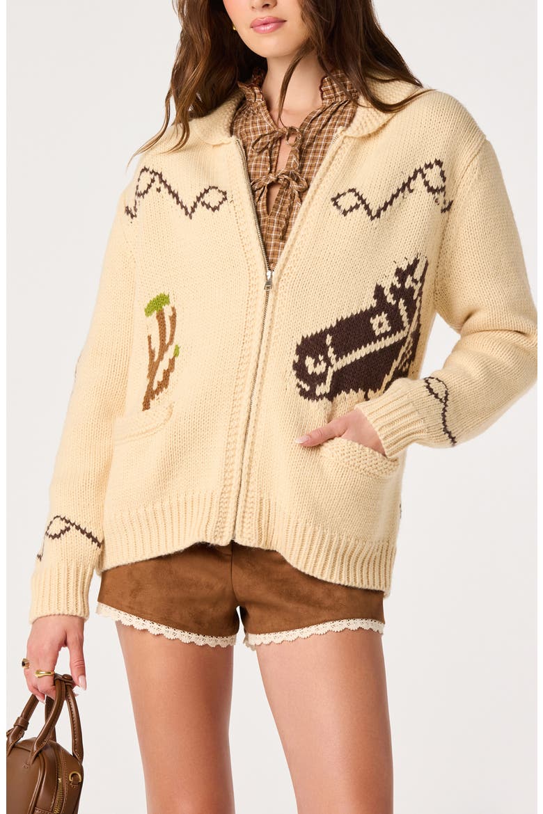 Ivy Zip Cardigan, Main, color, VINTAGE CREAM