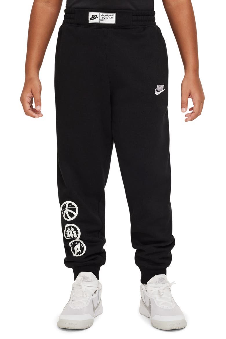 Kids' Culture of Basketball Sweatpants, Main, color, BLACK/ WHITE