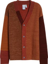 Waste Yarn Project Patti Colorblock Wool Blend Cardigan