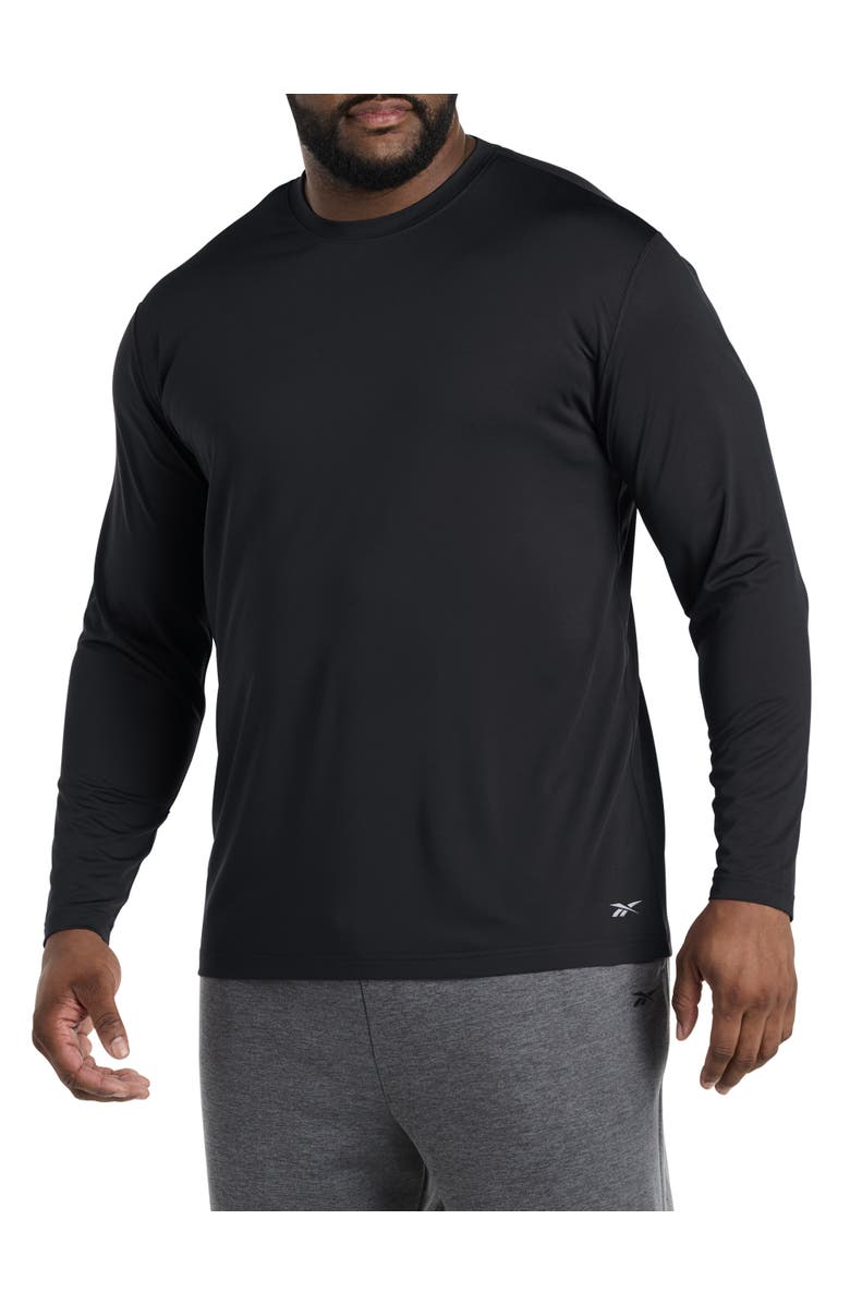 Reebok Big & Tall Long-Sleeve Base Layer Top, Main, color, Black