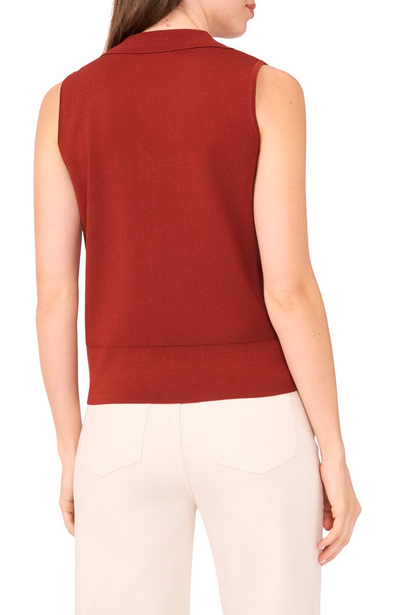 Halogen<sup>®</sup> Lapel Collar Sweater Vest, Alternate, color, Burnt Henna
