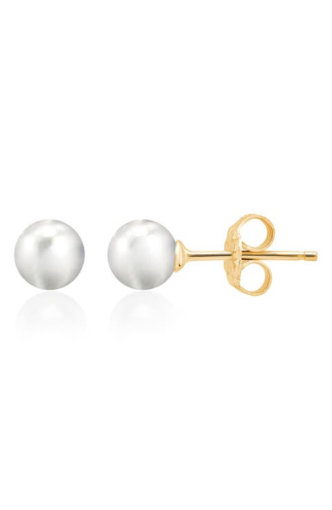 Cultured Pearl Stud Earrings