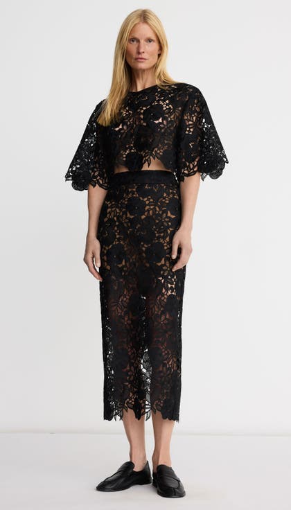 Lace Pencil Skirt