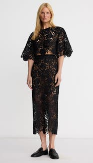 Smythe Lace Pencil Skirt