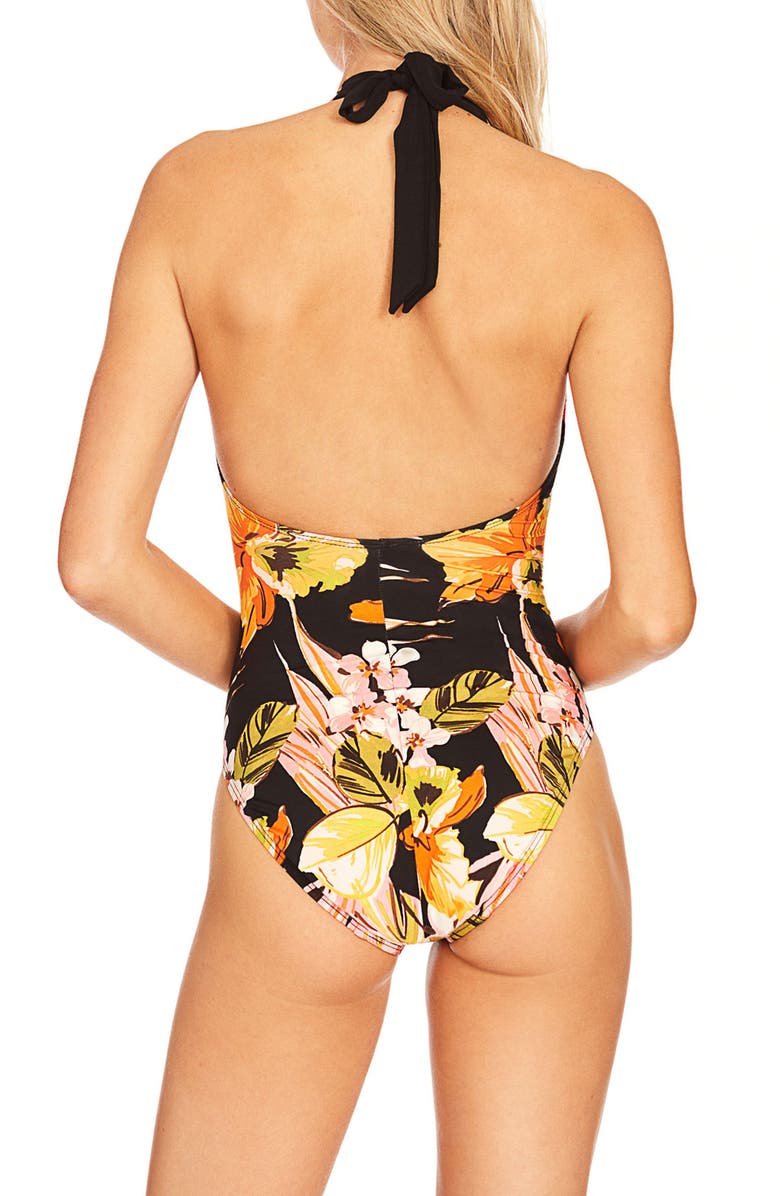 Robin Piccone Mila Halter One-Piece Swimsuit, Alternate, color,
