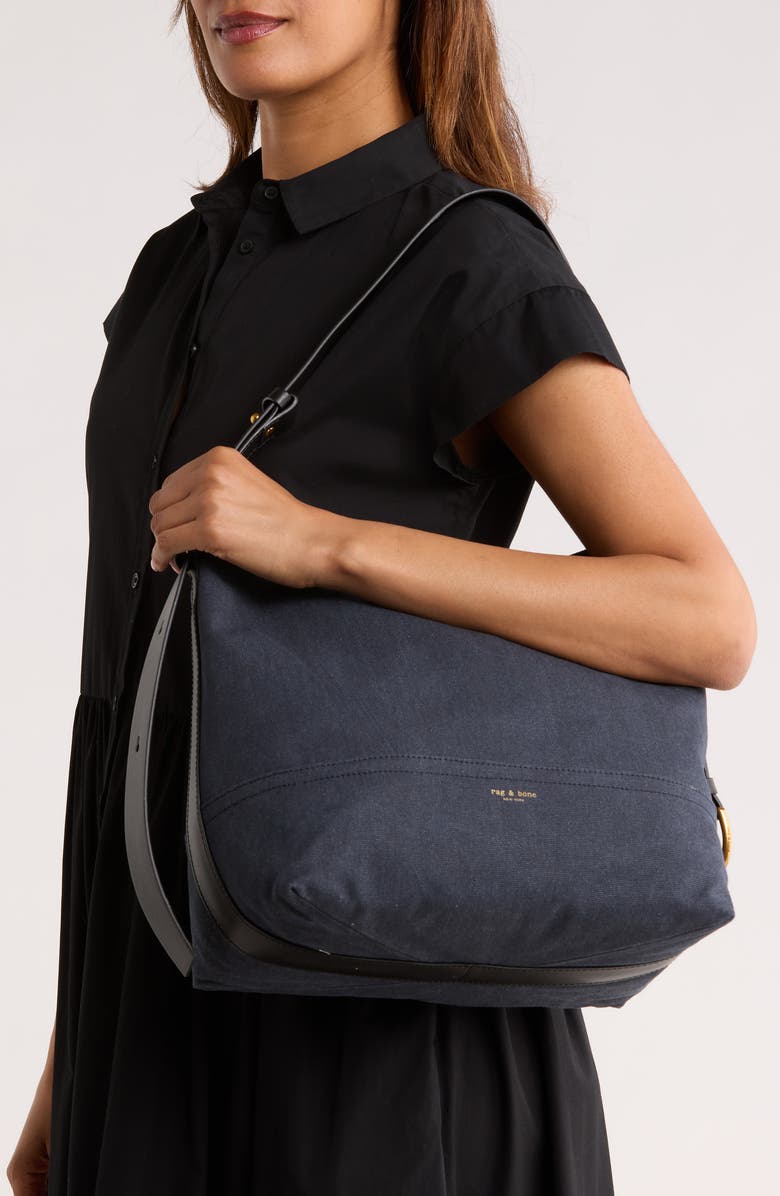 rag & bone Clinton Canvas Bucket Bag, Alternate, color, Mid