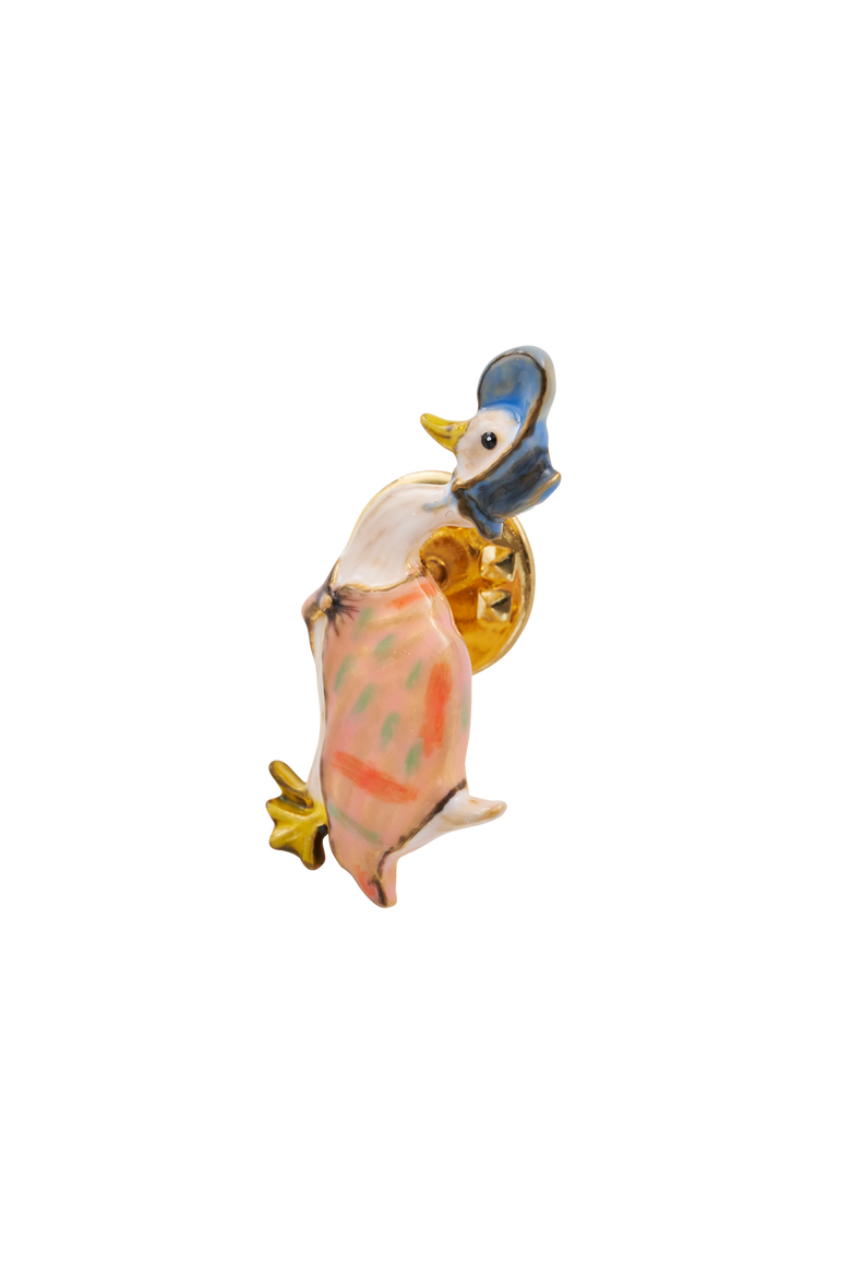 x Peter Rabbit Jemima Brooch, Alternate, color, Gold