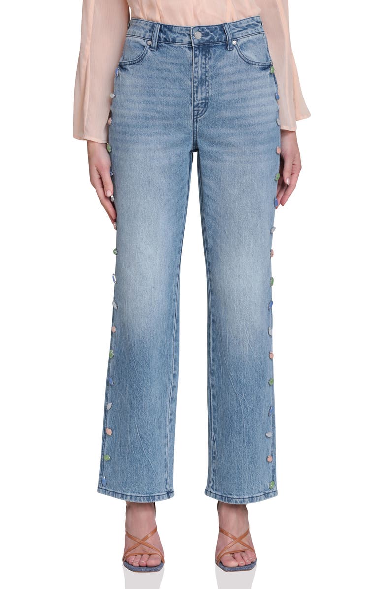 Avec Les Filles Stone Detail Jeans, Main, color, Flutter Wash