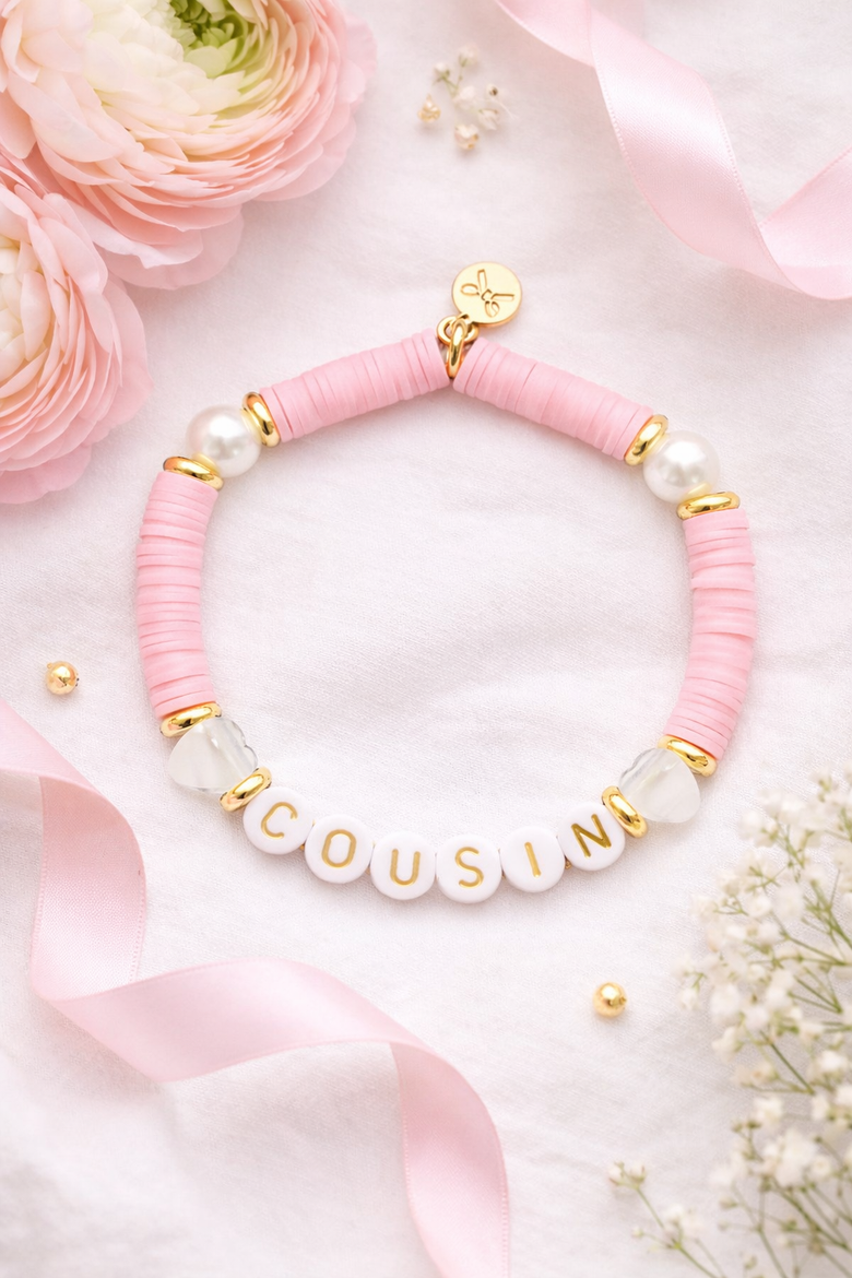Cousin Bracelet, Alternate, color, Pink/White