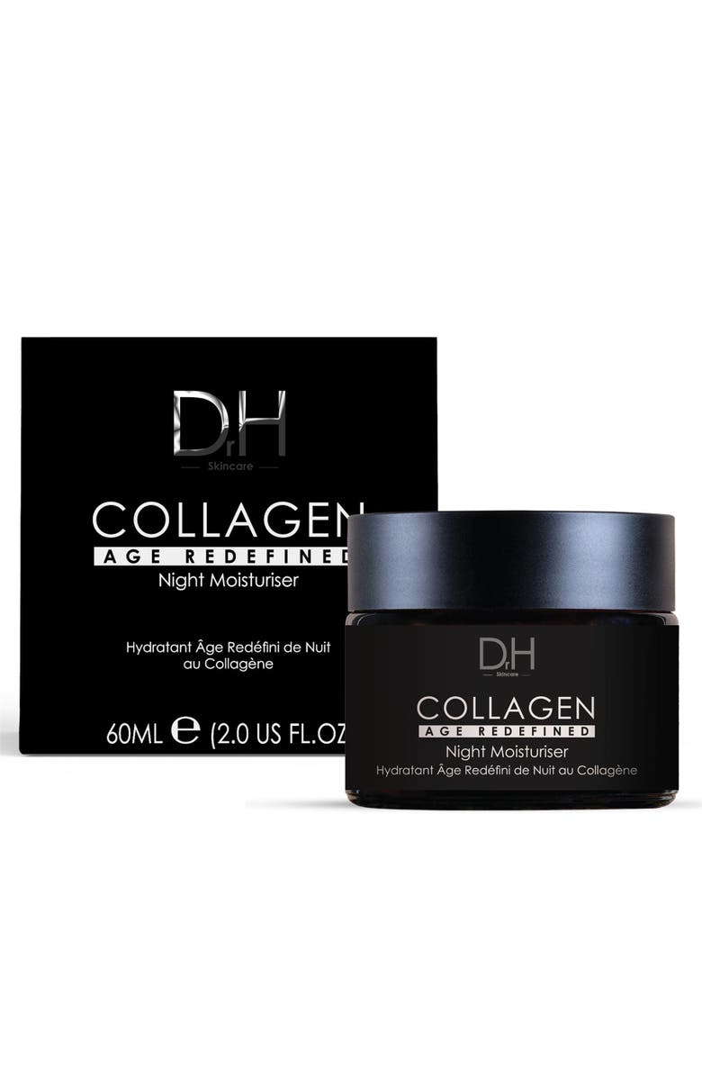 Dr H Collagen Anti-Ageing Night Moisturiser 60ml for Loss of Firmness, Anti-Aging, Alternate, color, White