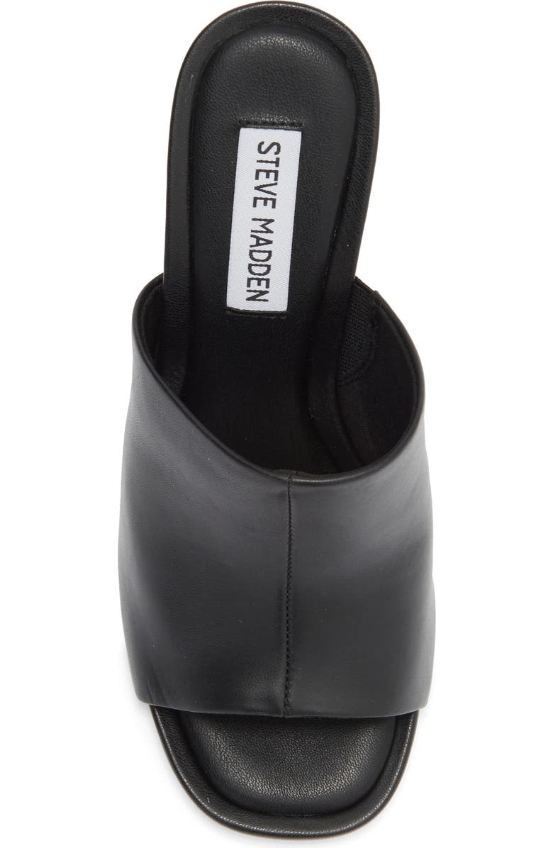 Steve Madden Giavana Block Heel Slide Sandal, Alternate, color, Black Leather