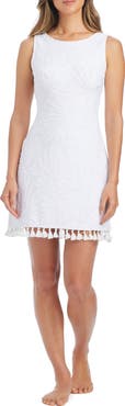 BLEU by Rod Beattie Tassel Hem A-Line Cover-Up Dress