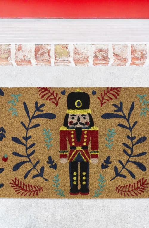 Vcny Home Nutcracker Holiday Coir Doormat In Transparent