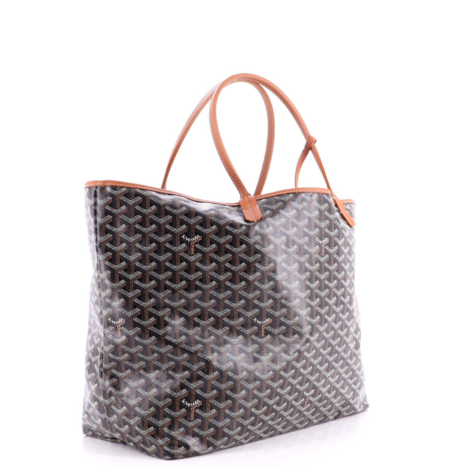 Pre-Owned Goyard Saint Louis Tote Coated Canvas GM, Alternate, color, Brown
