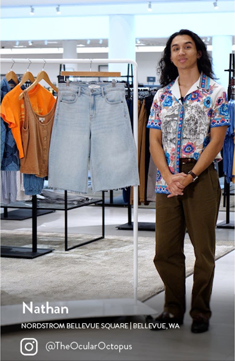 Raw Hem Baggy Denim Shorts, sales video thumbnail