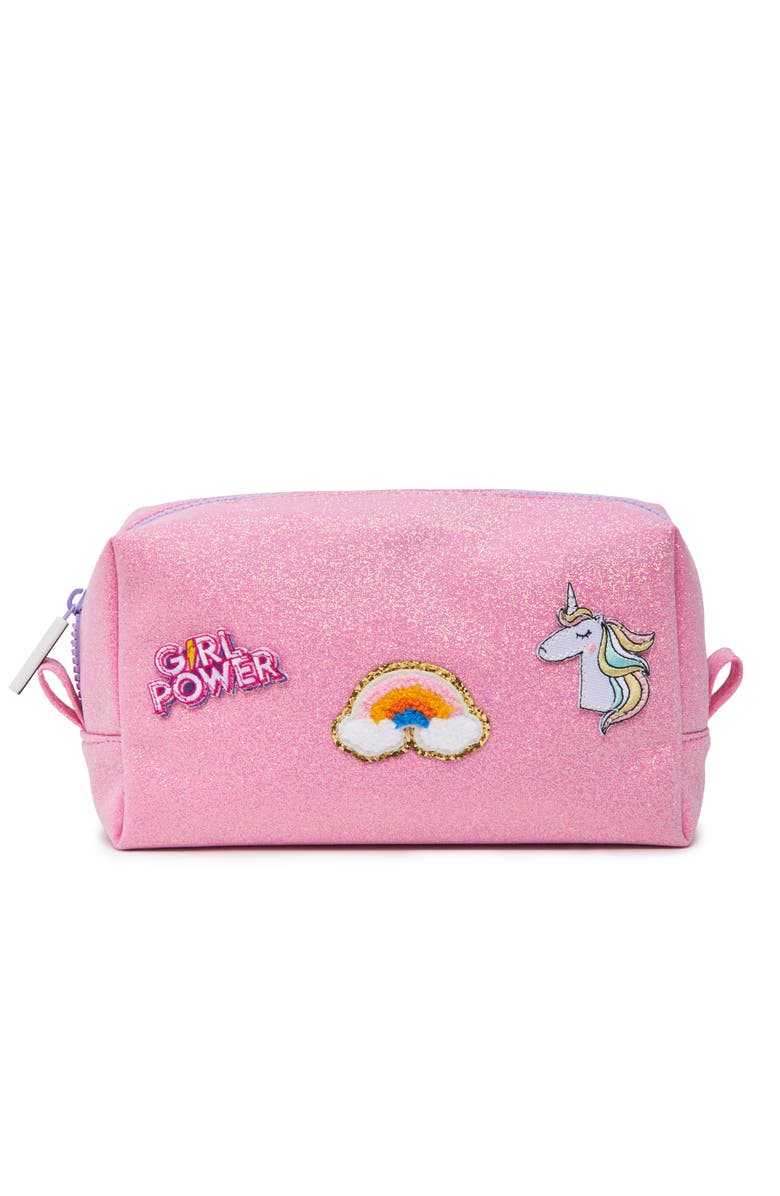 Little Chicken Kids' Patched Pouch, Main, color, Pink Glitter