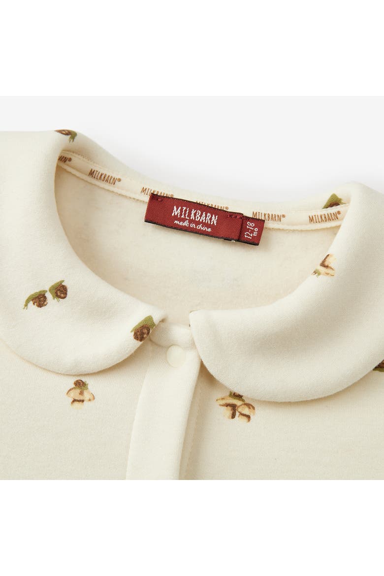 Stretch Fleece Collar Jumpsuit, Alternate, color, Lil' Mushroom
