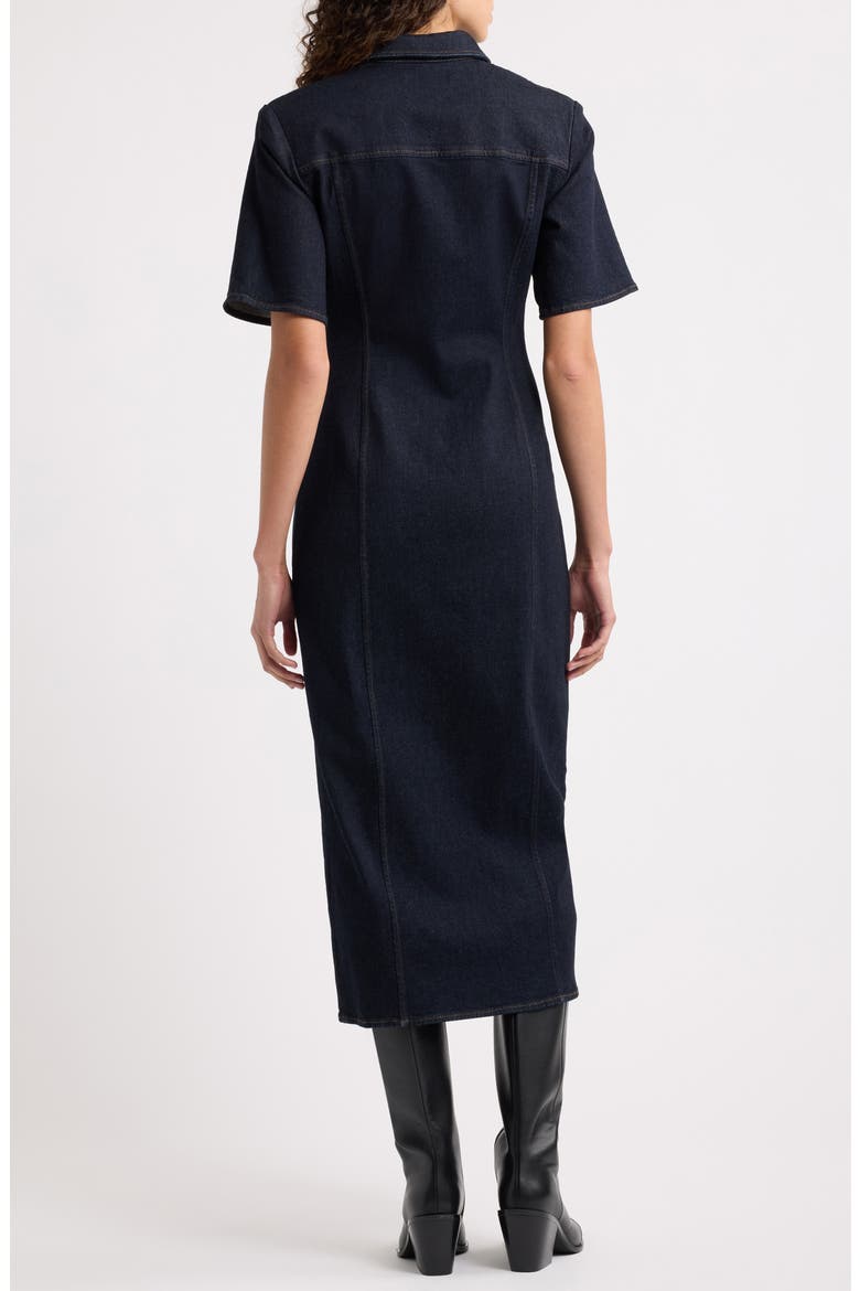 Lenna Denim Shirt Dress, Alternate, color, DARK RINSE