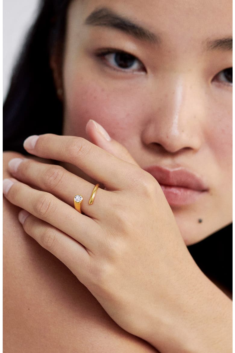 Diamond Essentials Open Wrap Ring, Alternate, color, 18K GOLD VERMEIL