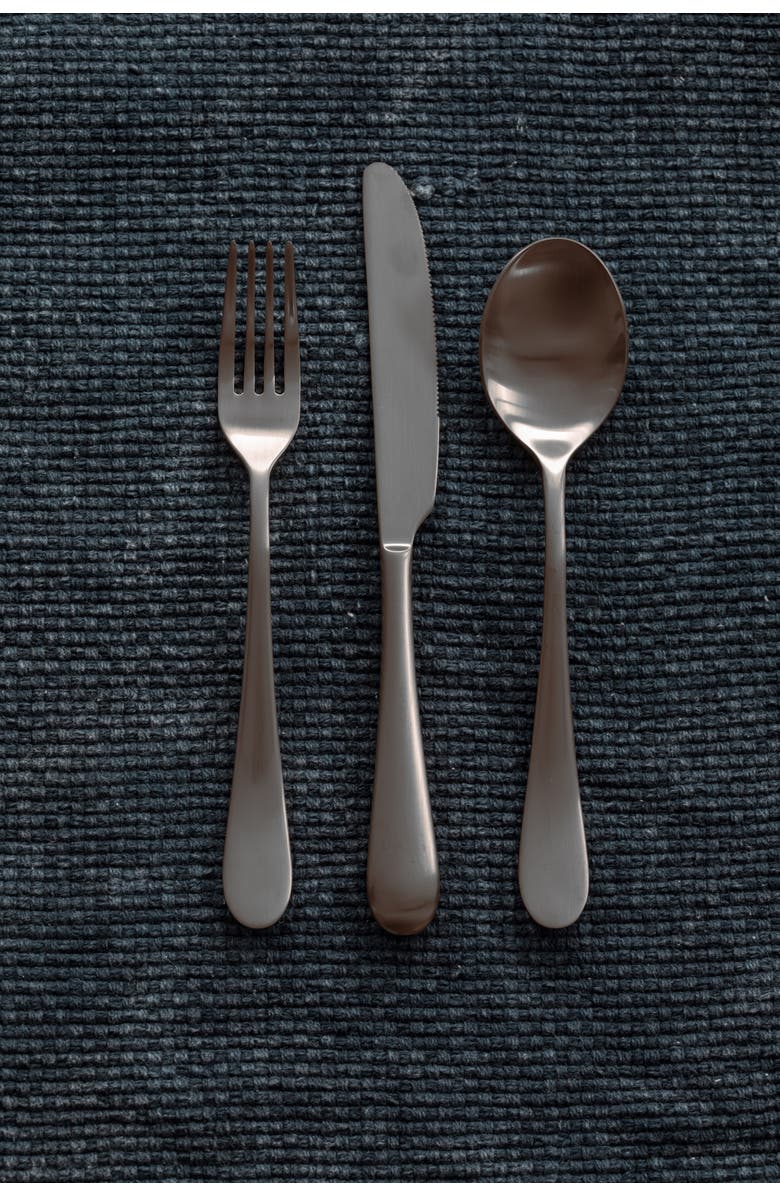 Mepra Natura Ice Flatware  Set - 5 Pieces, Alternate, color, Ice Black Gold