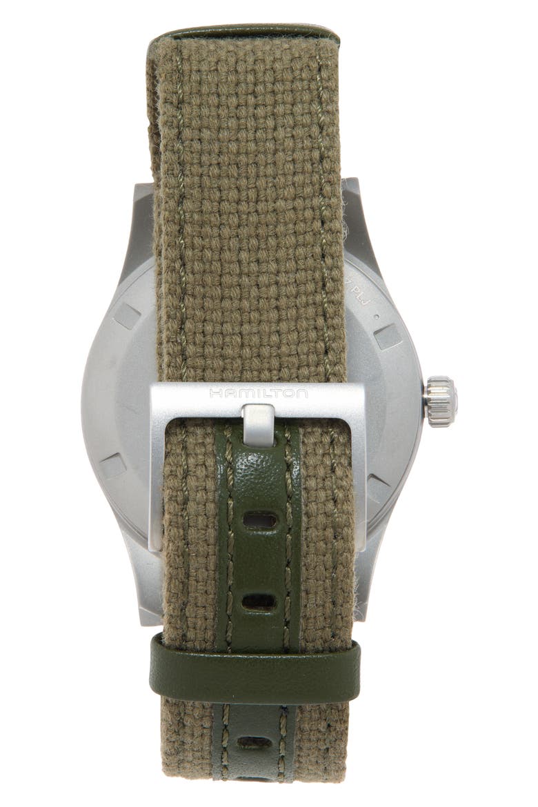 Khaki Field Mechanical Power Reserve Watch Set, 36mm, Alternate, color, BLACK DIAL STAINLESS STEEL