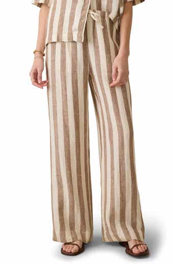 Faherty Palma Linen Stripe Drawstring Pants