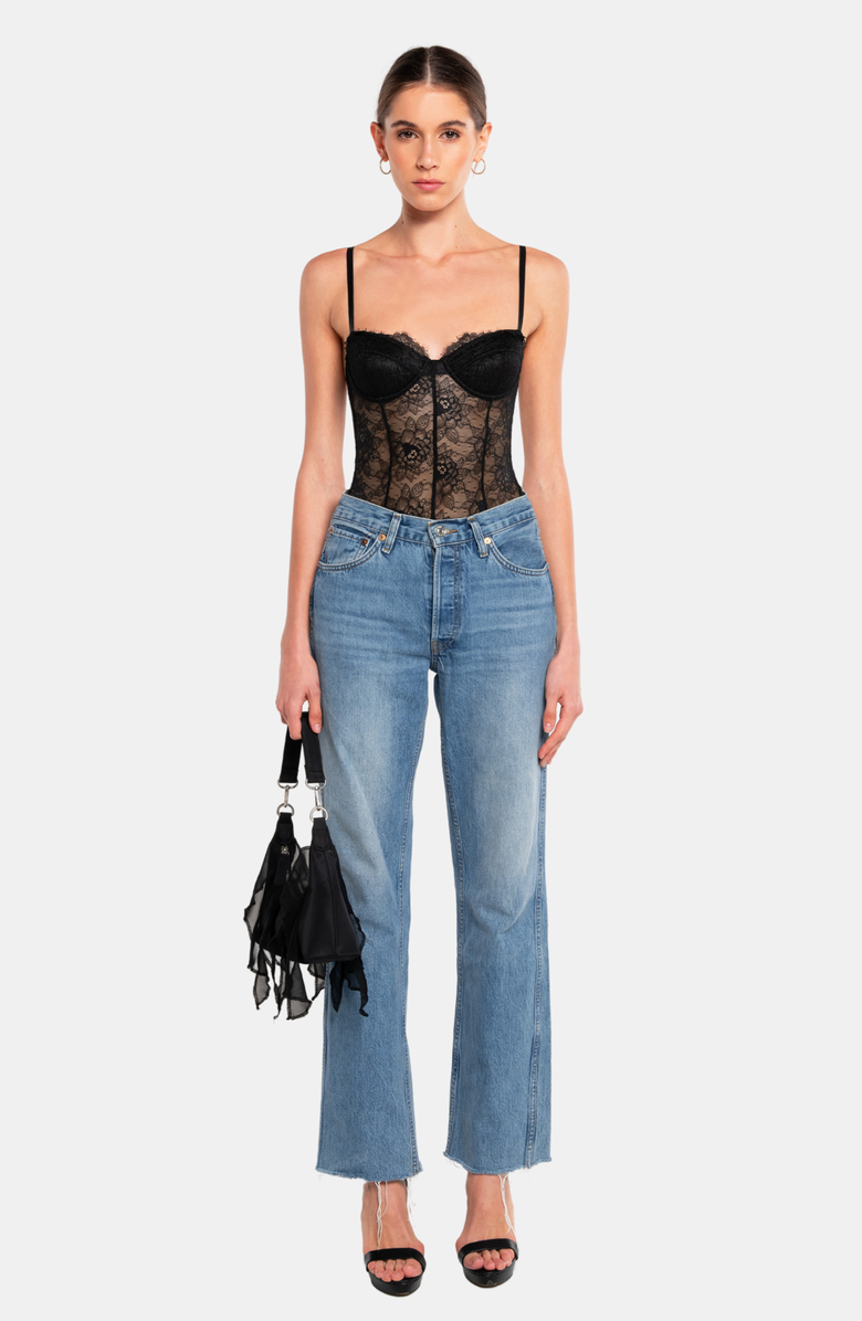 OW Collection LAYCE Bodysuit, Alternate, color, 