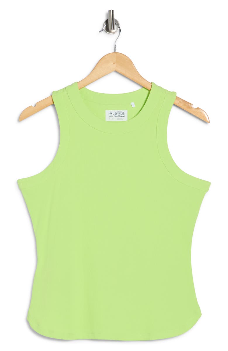 Original Penguin Tennis Rib Tank, Alternate, color, Sharp Green