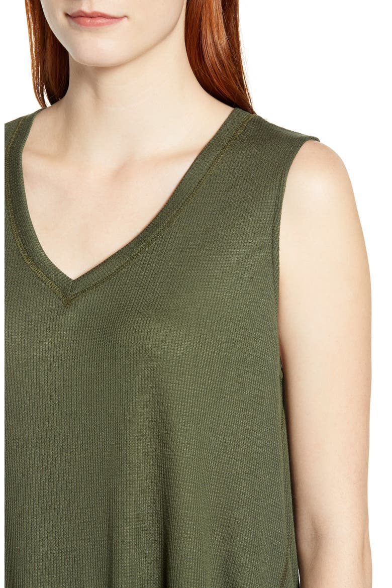 Waffle Weave Swing Tank, Alternate, color, OLIVE