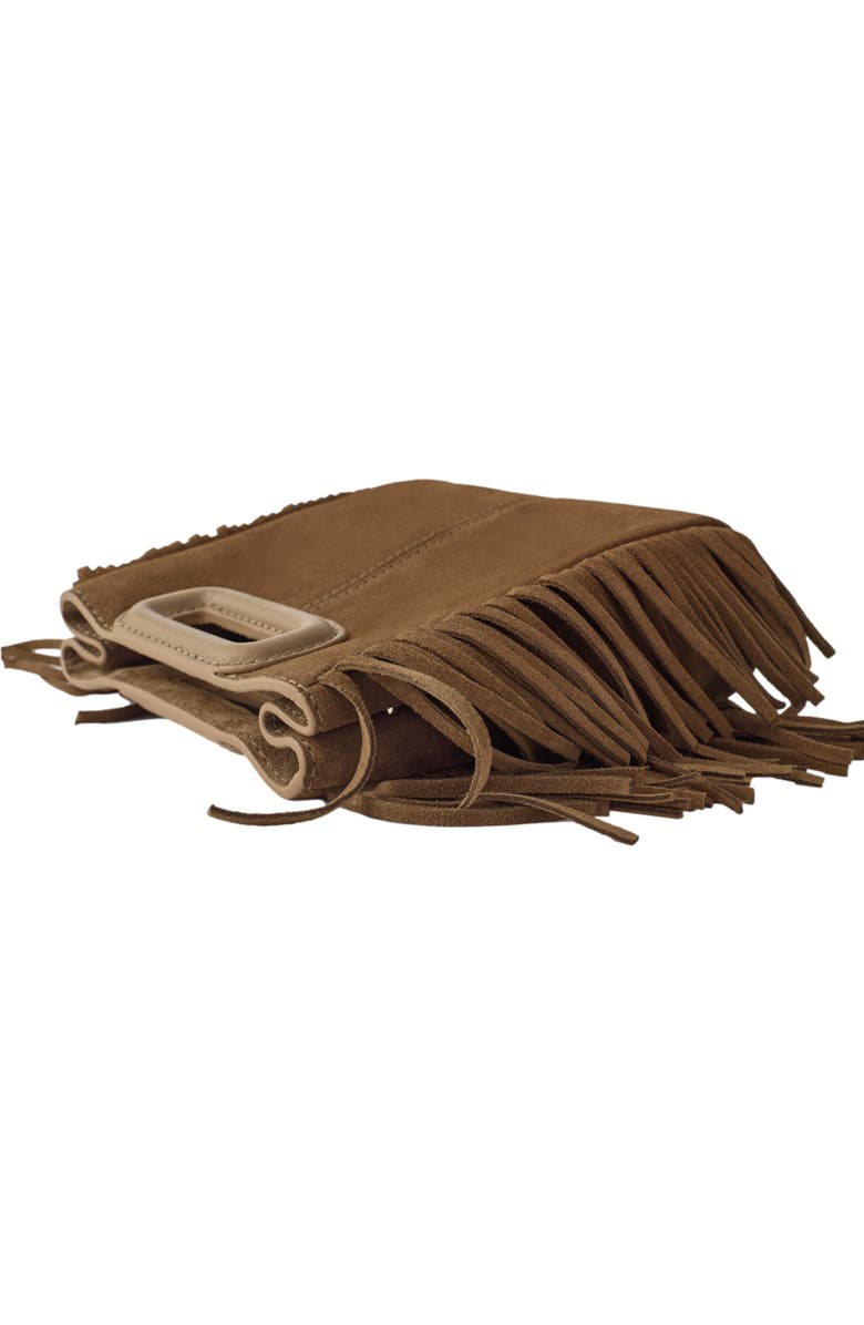 maje M mini bag in suede leather, Alternate, color,