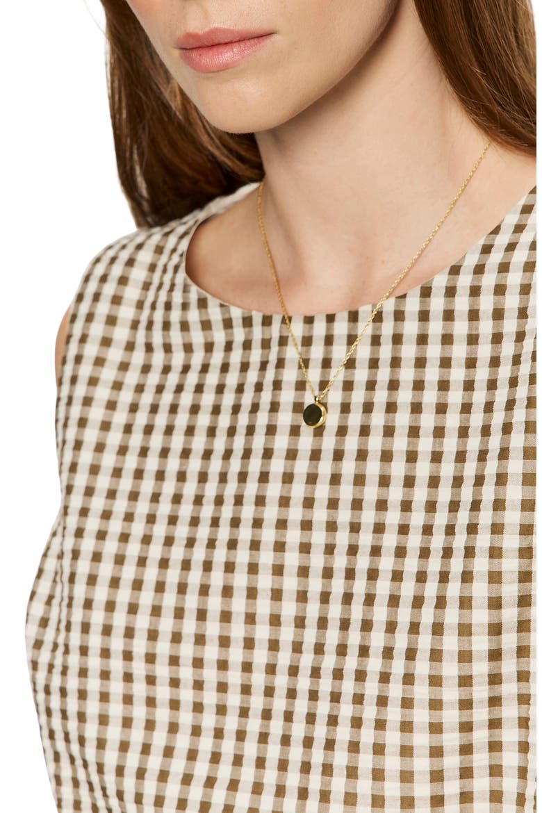 Better Days Gingham Cotton Seersucker Top, Alternate, color, TIMBER GREEN/ WHITE