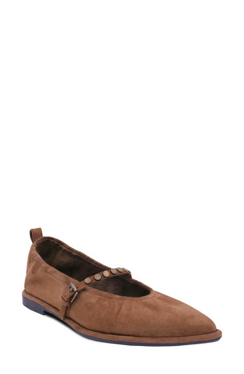 Bella Studded Mary Jane Flat