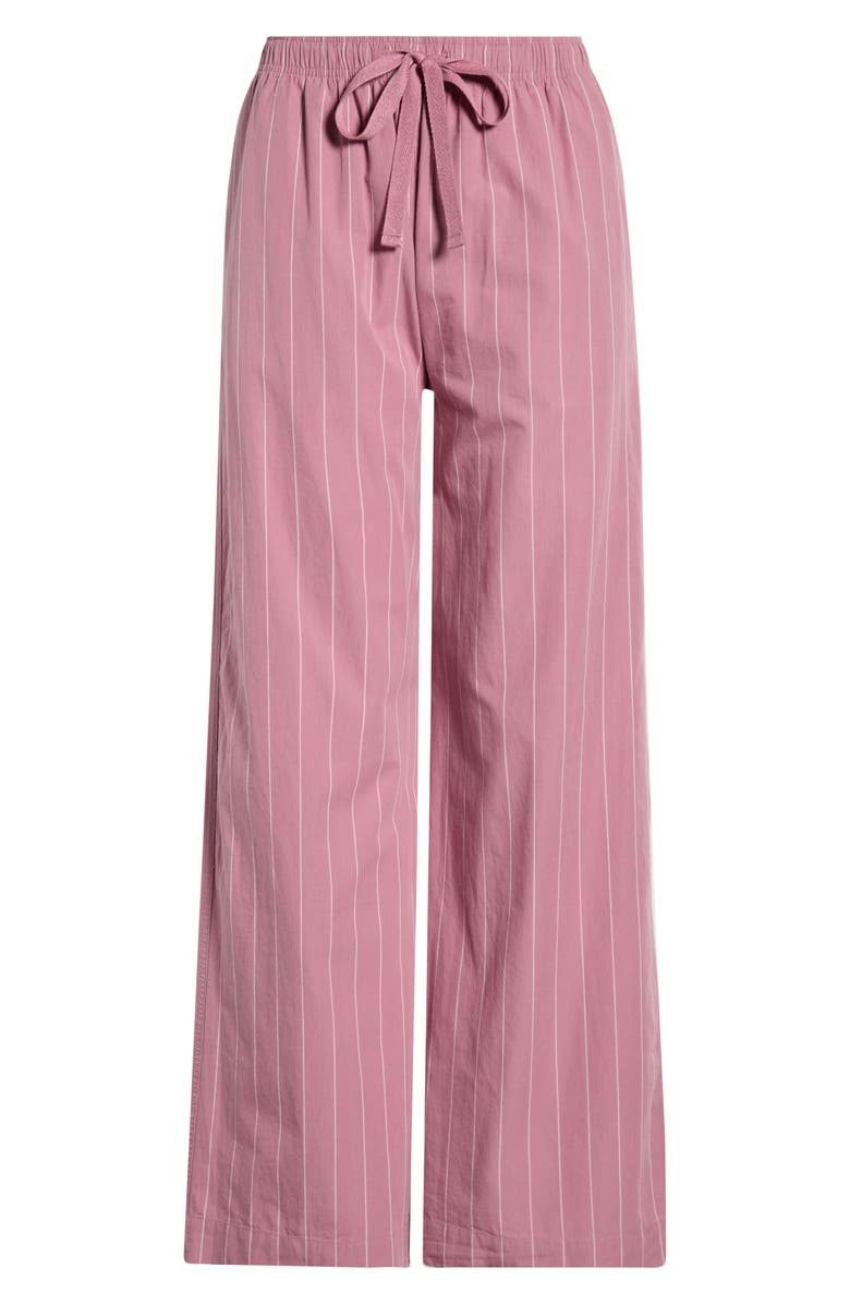 Nordstrom Cotton Poplin Pajama Pants, Alternate, color, Pink Wide Pinstripe